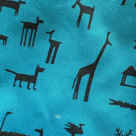 Burton Blue and Black Backpack with Geometric Design RARE PATTERN - Picture 3 of 5